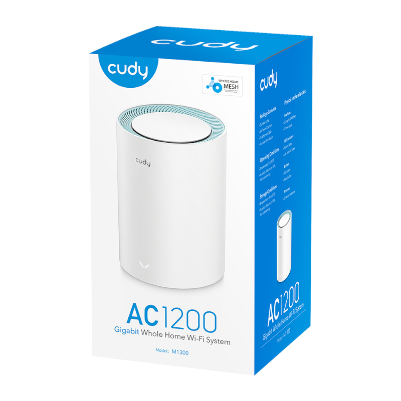 M1300-1PACK_wr_04 Cudy AC1200 Wi-Fi Mesh Kit 1 Pack With Gigabit