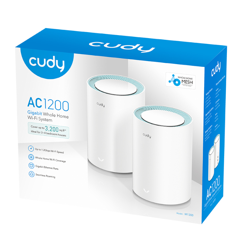 M1300_wr_04 Cudy AC1200 Wi-Fi Mesh Kit 2 Pack With Gigabit