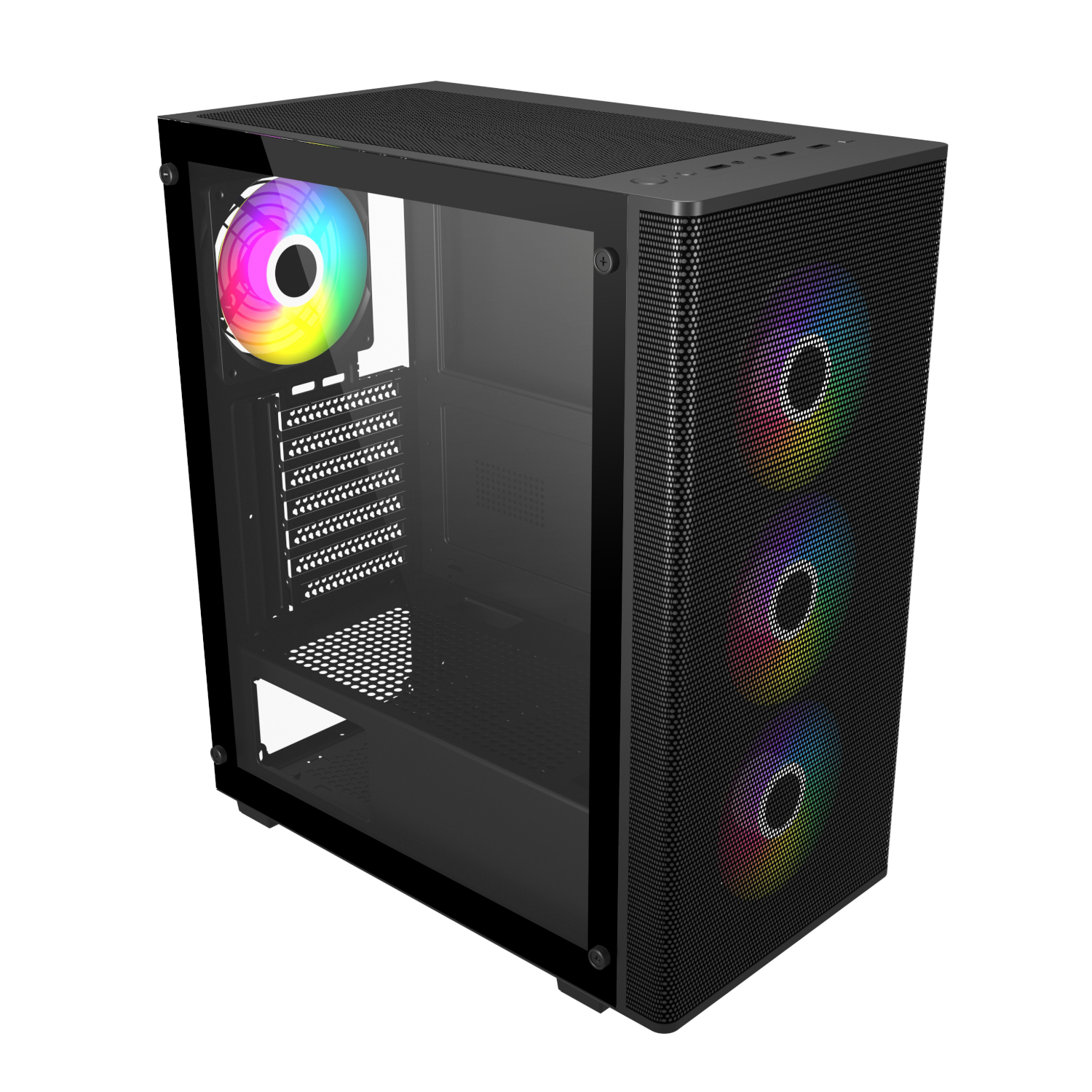 M220-BA_FSP-M220-ATX-RGB-Gaming-Chassis-Black_wr_01 FSP M220 ATX Mid Tower Gaming Chassis - Black
