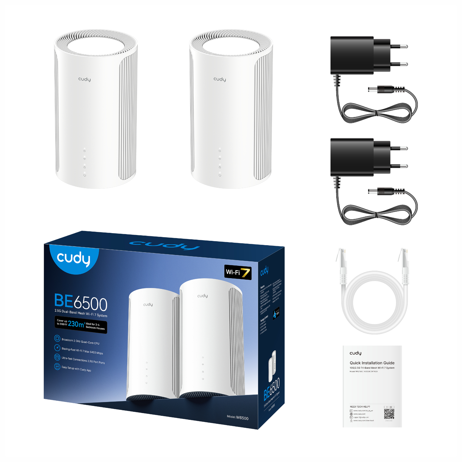 M6500-2PACK_Cudy-BE6500-Wi-Fi-7-Mesh-Route-2pack-White_04 Cudy BE6500 2.5G Mesh Wi-Fi 7 System – 2 Pack