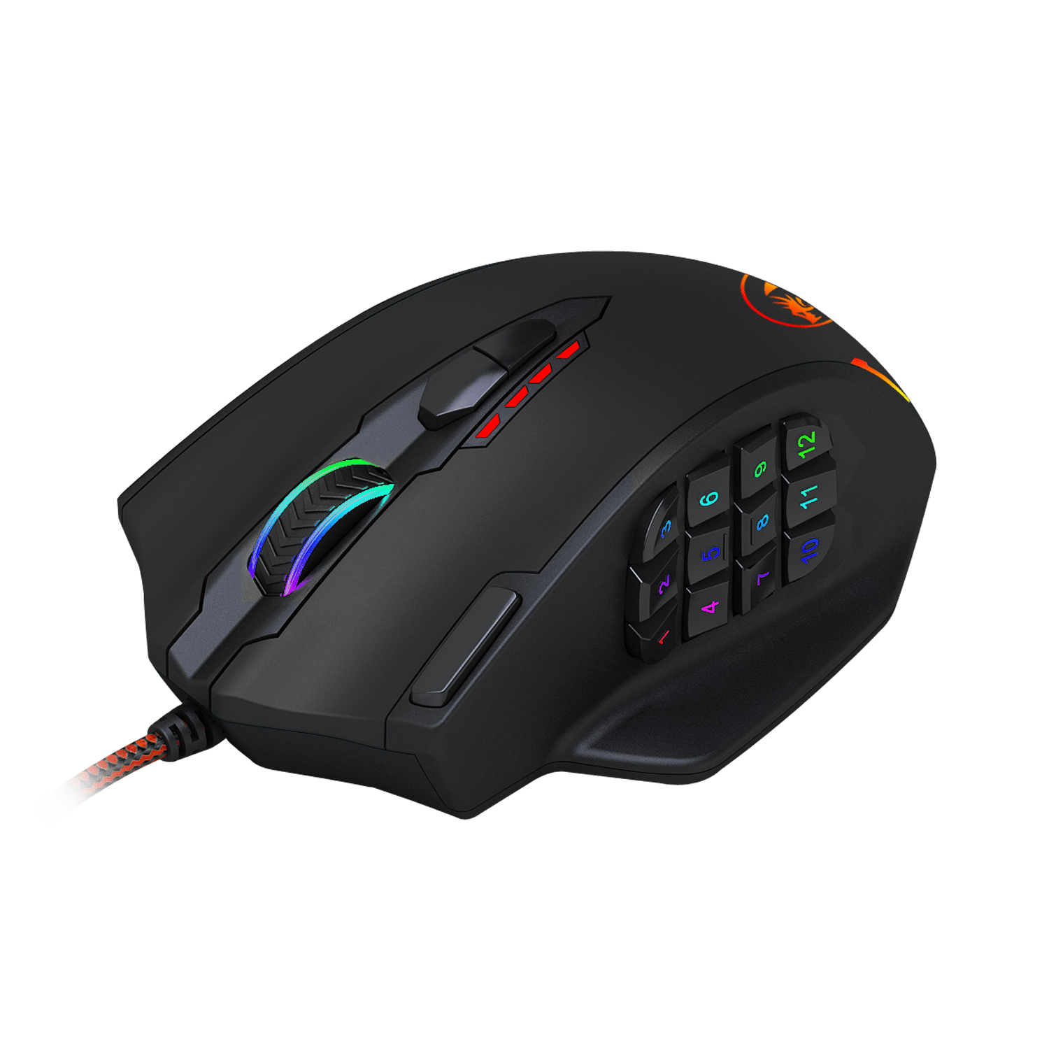 M908-2 REDRAGON IMPACT 12400DPI MMO Gaming Mouse - Black