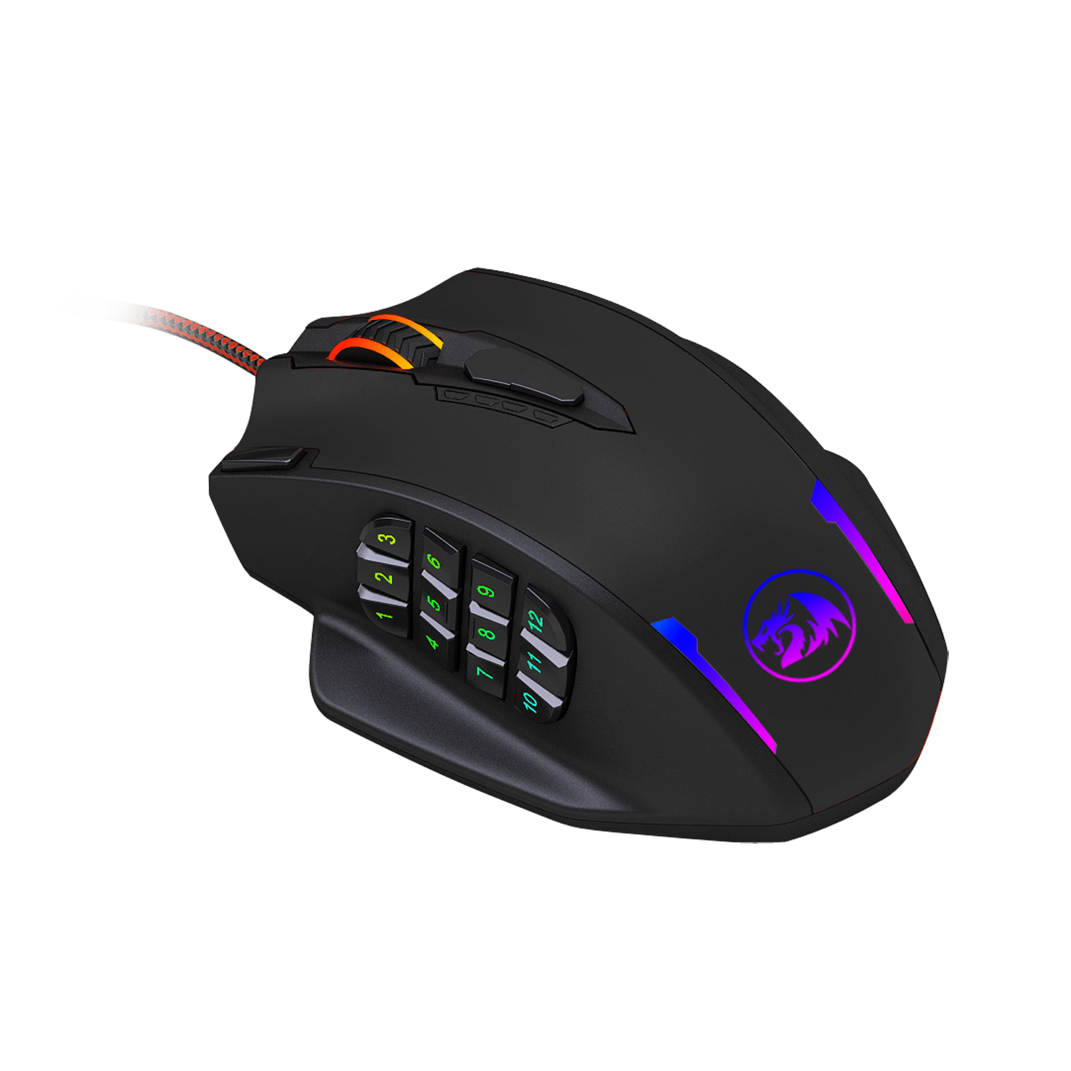 M908-3 REDRAGON IMPACT 12400DPI MMO Gaming Mouse - Black