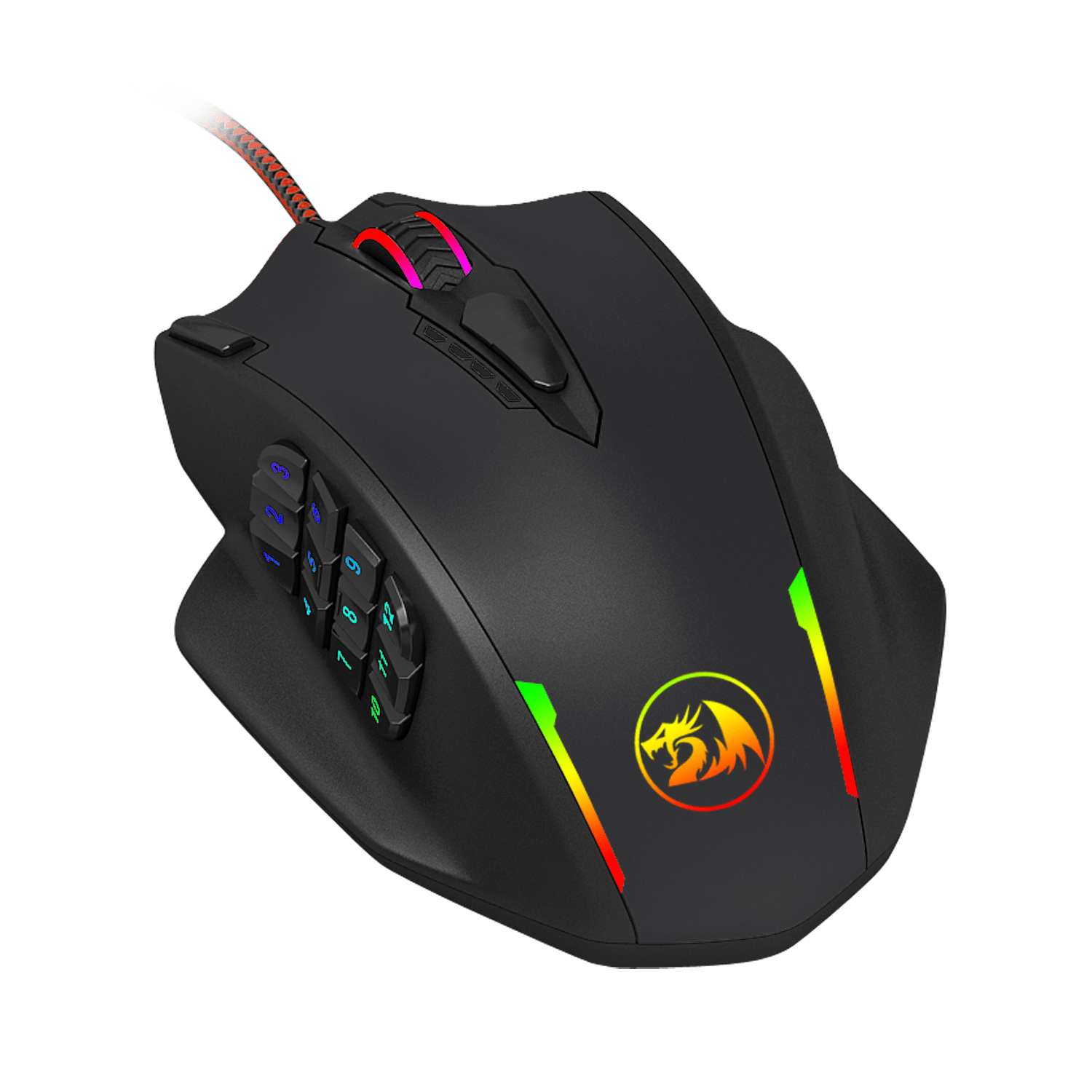M908-6 REDRAGON IMPACT 12400DPI MMO Gaming Mouse - Black