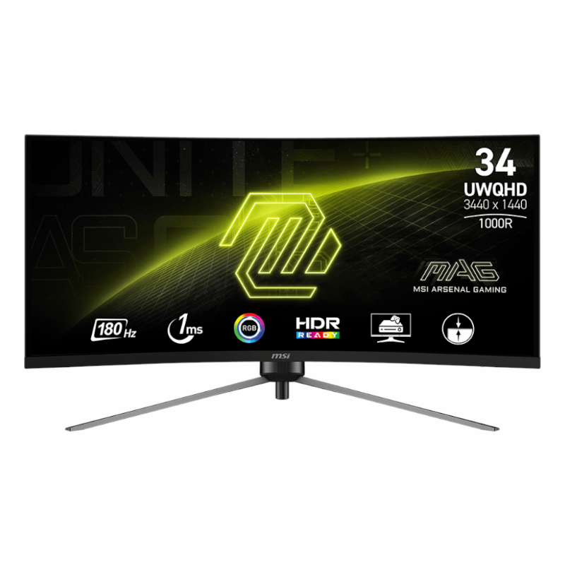 MAG-345CQR_wr_01 MSI MAG345CQR 34" Curved Gaming Monitor 3440x1440 (UWQHD) VA 1ms 180Hz
