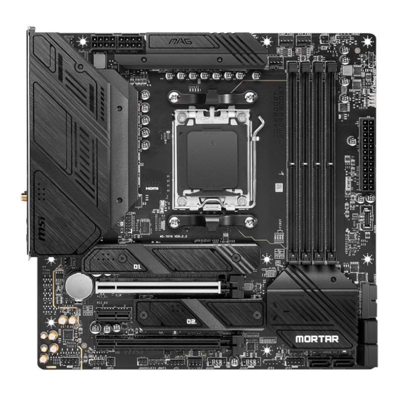 MAGB650MMORTARWIFI_wr_02a MSI MAG B650M MORTAR WIFI AMD AM5 mATX Gaming Motherboard