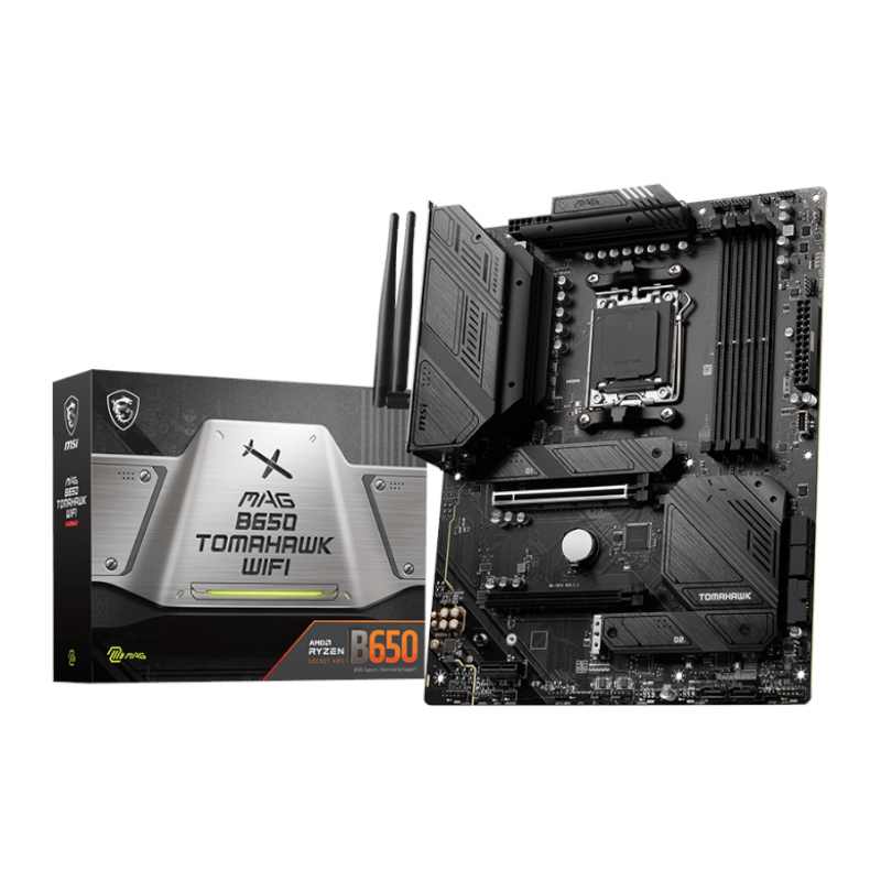 MAGB650TOMAHAWKWIFI_wr_01a MSI MAG B650 TOMAHAWKWIFI AMD AM5 ATX Gaming Motherboard