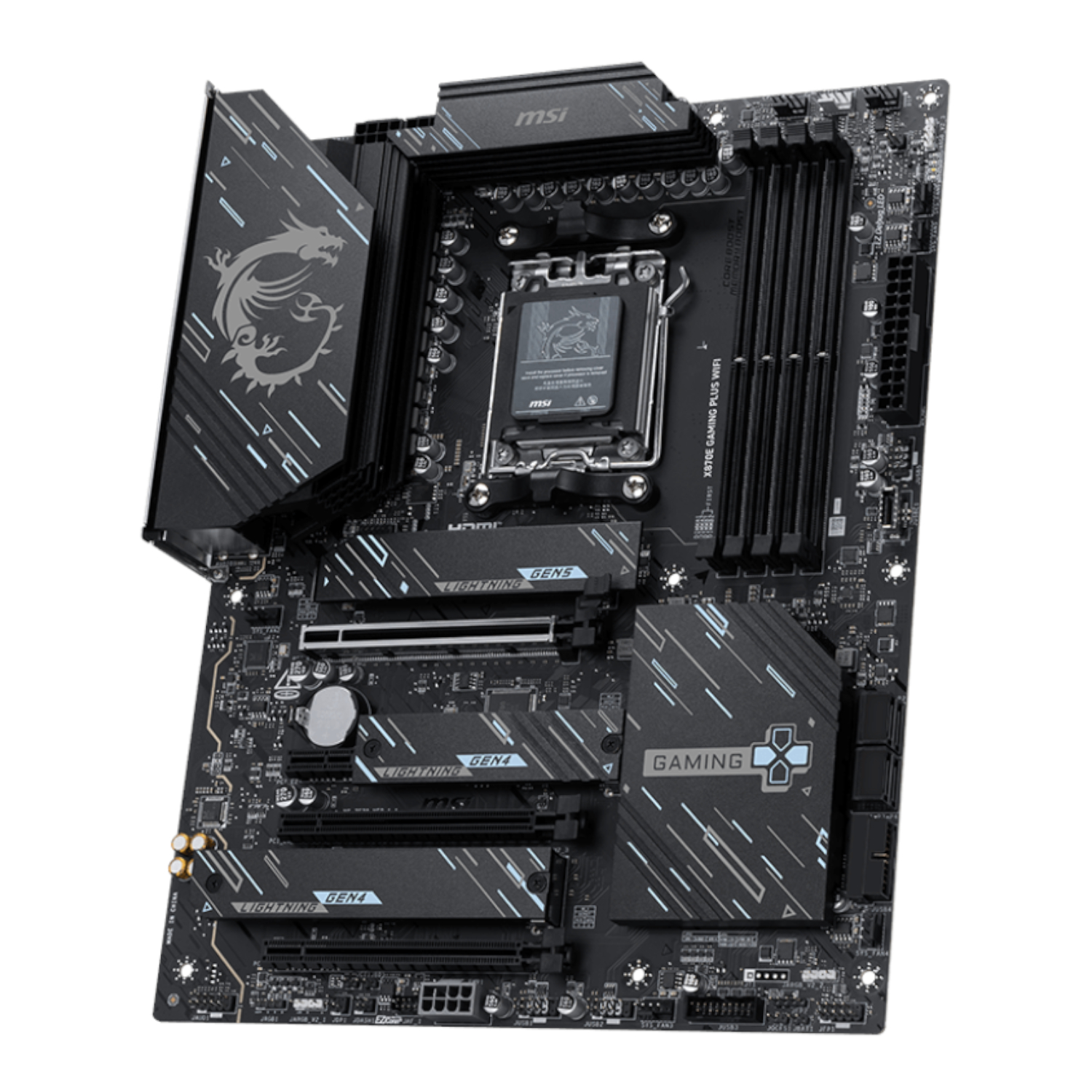 MAGX870EGAMINGPLUSWIFI_MSI-X870E-GAM-PLS-WIFI-AM5-ATX-4X-DDR5_wr_03 MSI X870E Gaming Plus WIFI AM5 ATX Gaming Motherboard