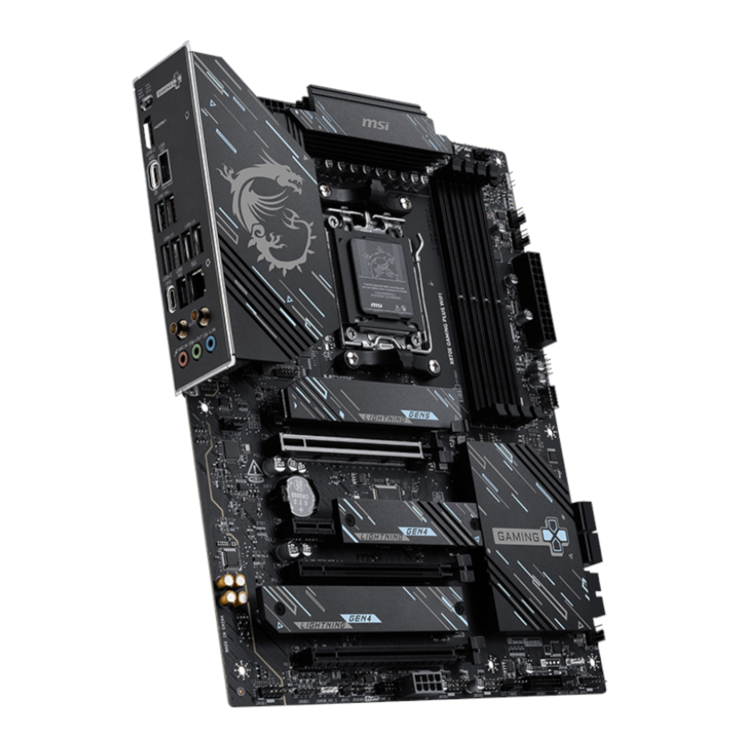 MAGX870EGAMINGPLUSWIFI_MSI-X870E-GAM-PLS-WIFI-AM5-ATX-4X-DDR5_wr_04 MSI X870E Gaming Plus WIFI AM5 ATX Gaming Motherboard