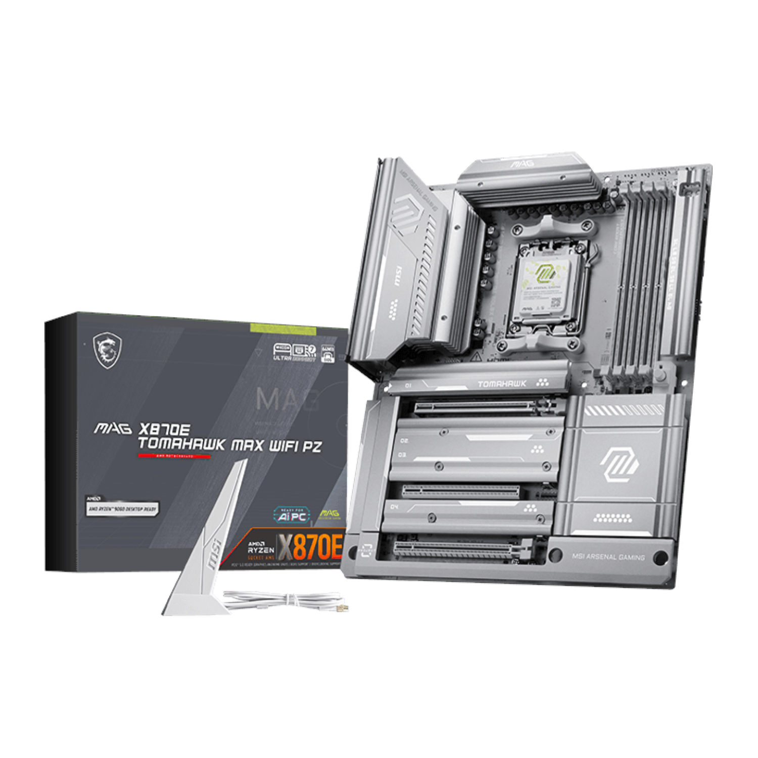 MAGX870ETOMAHAWKMAXWIFIPZ_MSI-MAG-X870E-TOMAHAWK-MAX-WIFI-PZ-AM5-ATX-Motherboard_wr_01a MSI MAG X870E TOMAHAWK MAX WIFI PZ AM5 ATX Motherboard