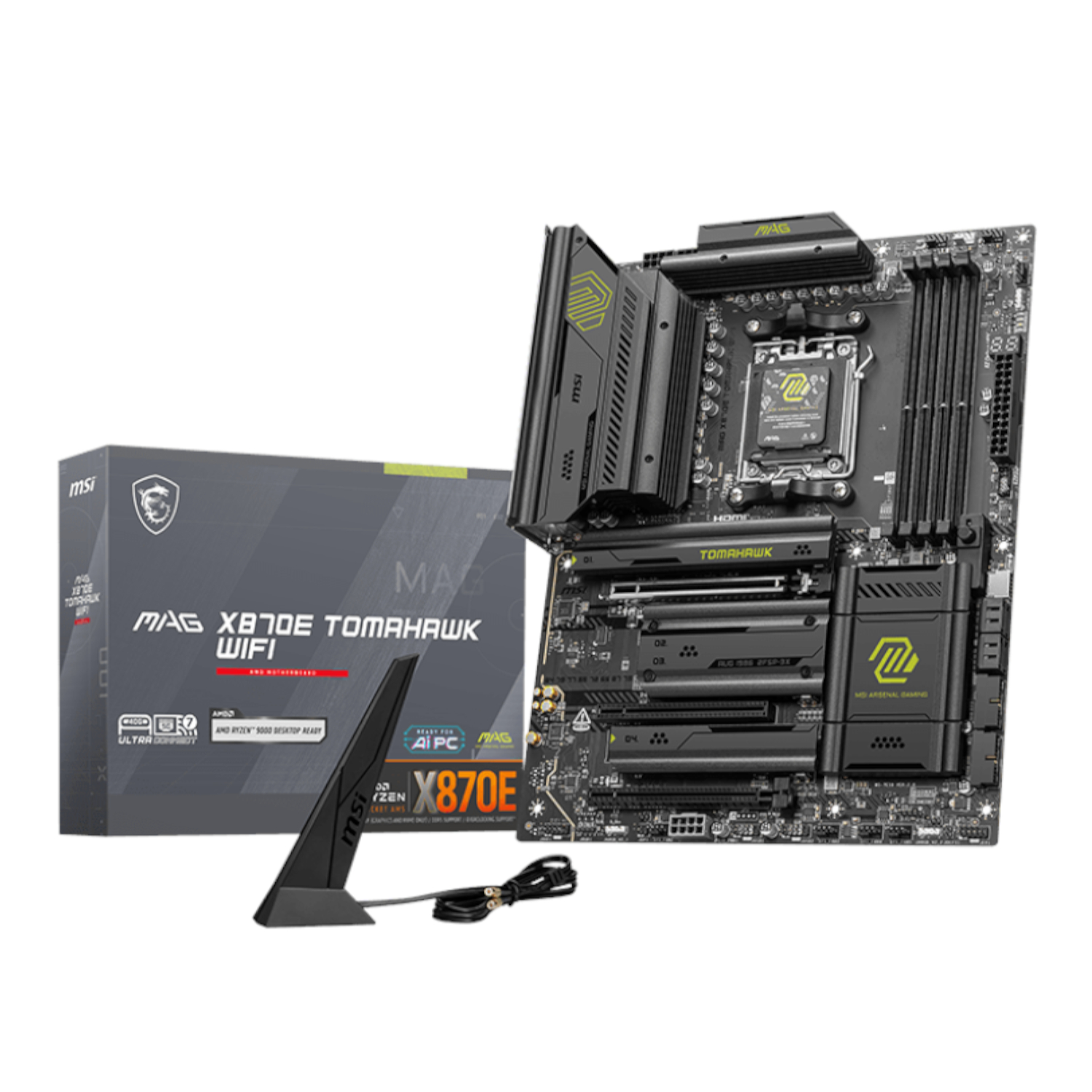 MAGX870ETOMAHAWKWIFI_MSI-X870E-TOMHWK-WIFI-AM5-ATX-4X-DDR5_wr_01 MSI MAG X870E TOMAHAWK WIFI AM5 ATX DDR5 Gaming Motherboard