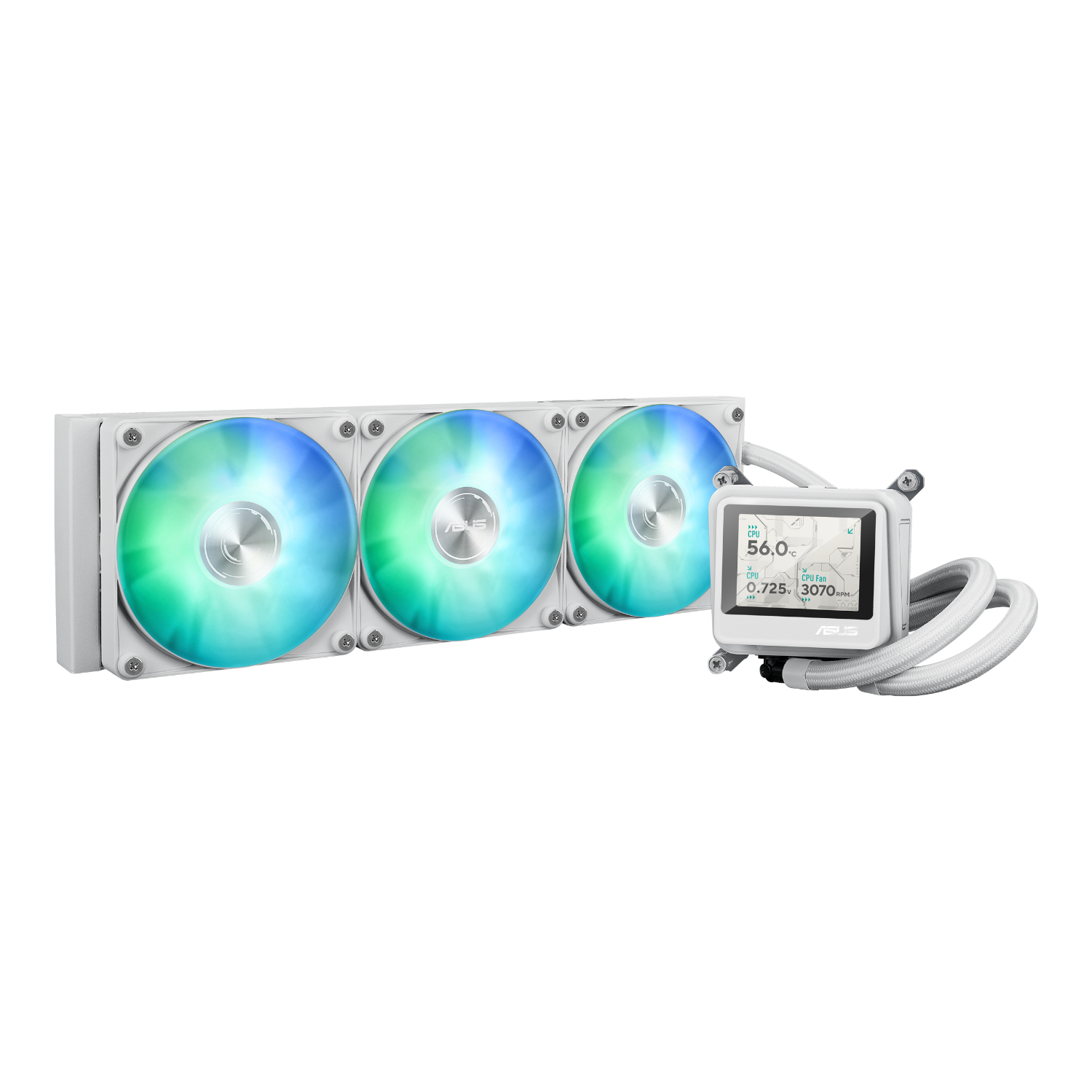 MAXGAMINGLC360ARGBLCDWHT_Asus-MAX-Gaming-LC-360-ARGB-LCD-All-in-one-CPU-Liquid-Cooler-White_wr_01a Asus MAX Gaming LC 360 ARGB LCD All-in-one CPU Liquid Cooler - White