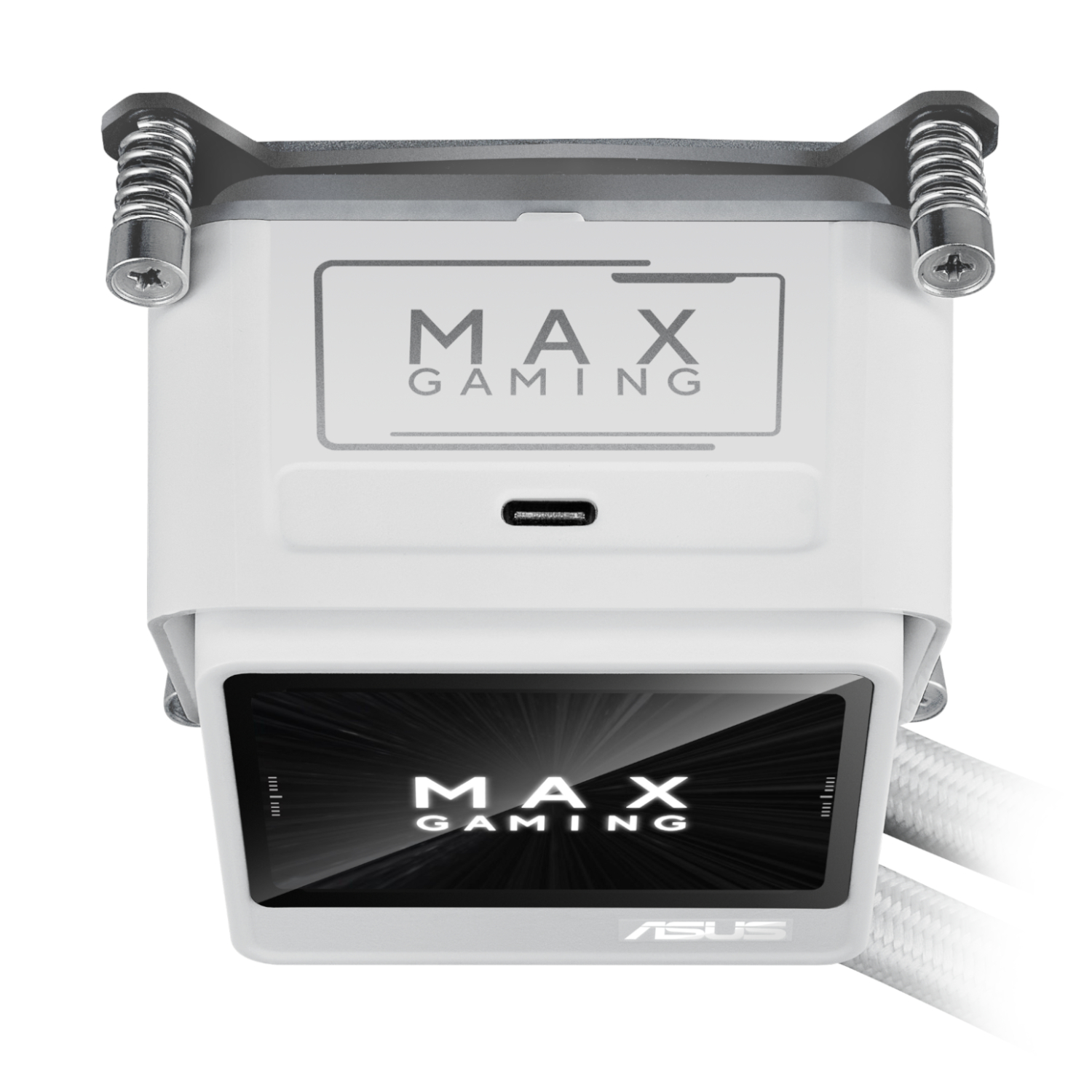 MAXGAMINGLC360ARGBLCDWHT_Asus-MAX-Gaming-LC-360-ARGB-LCD-All-in-one-CPU-Liquid-Cooler-White_wr_05a Asus MAX Gaming LC 360 ARGB LCD All-in-one CPU Liquid Cooler - White