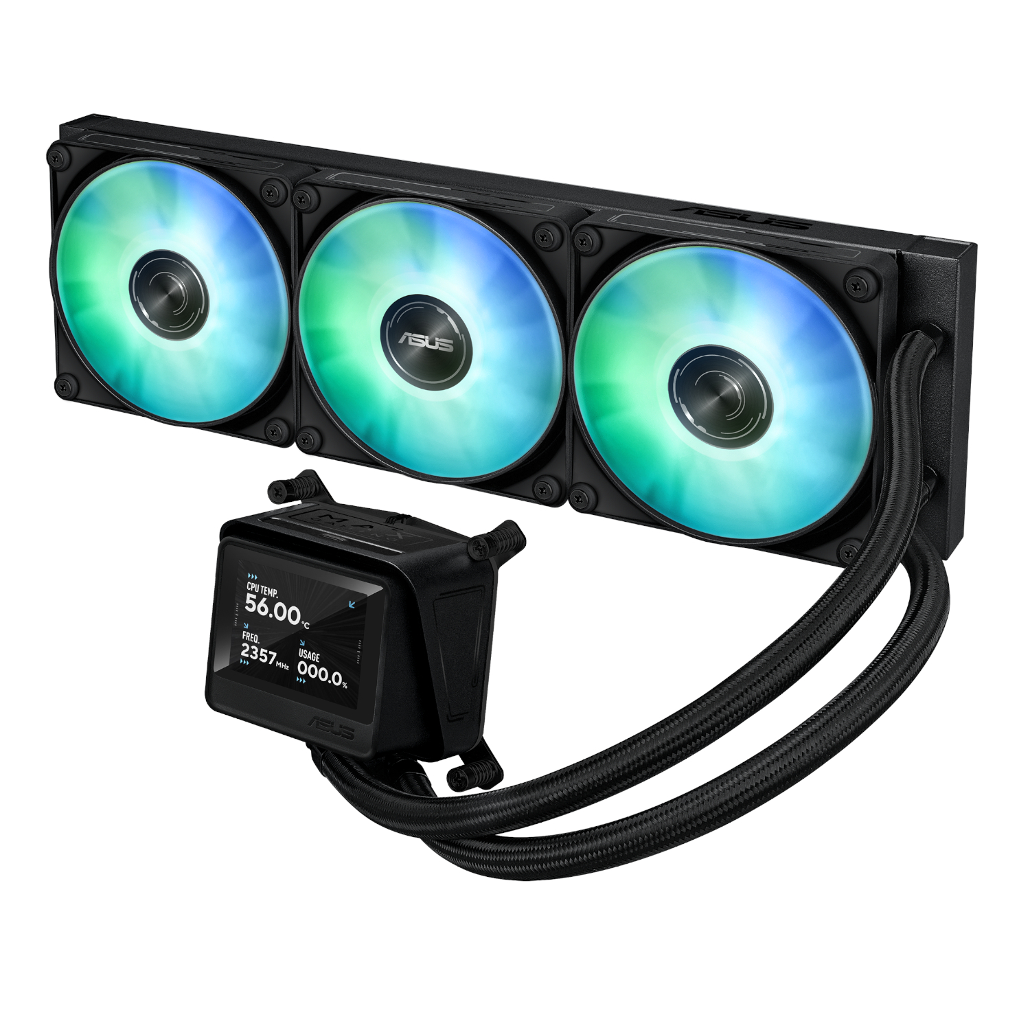 MAXGAMINGLC360ARGBLCD_Asus-MAX-Gaming-LC-360-ARGB-LCD-All-in-one-CPU-Liquid-Cooler-Black_wr_02a Asus MAX Gaming LC 360 ARGB LCD All-in-one CPU Liquid Cooler - Black