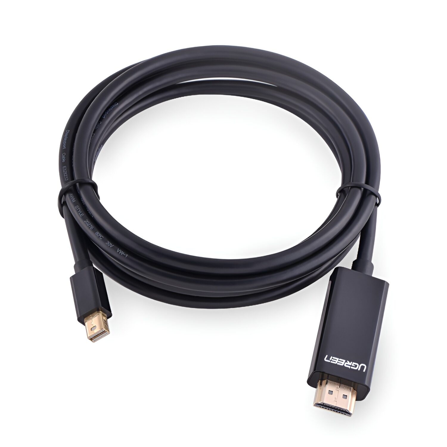 MD101-20848-WR-03 UGREEN Mini DisplayPort Male to 4K@30Hz HDMI Cable 1.5m - Black