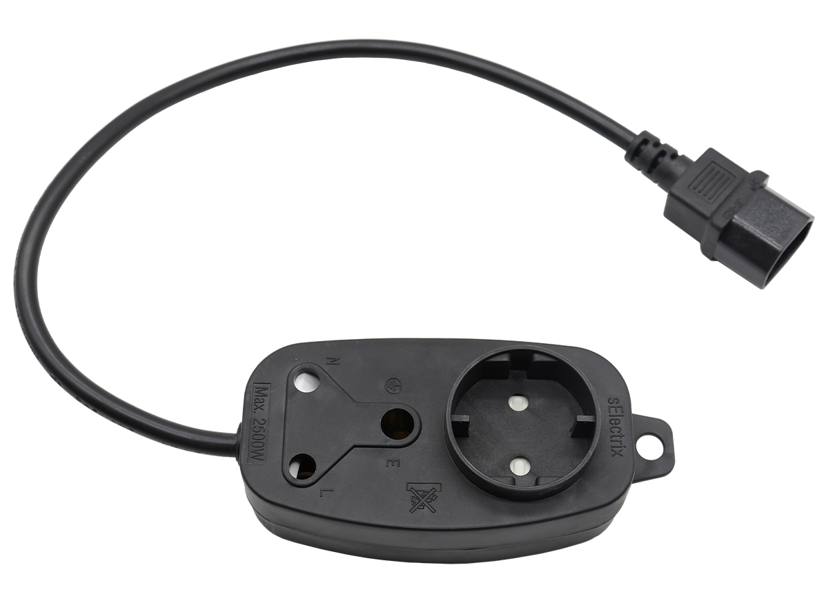 MP-02WIEC-B Multi Plug 1x16A 1x5A 0.5m IEC Cord Black