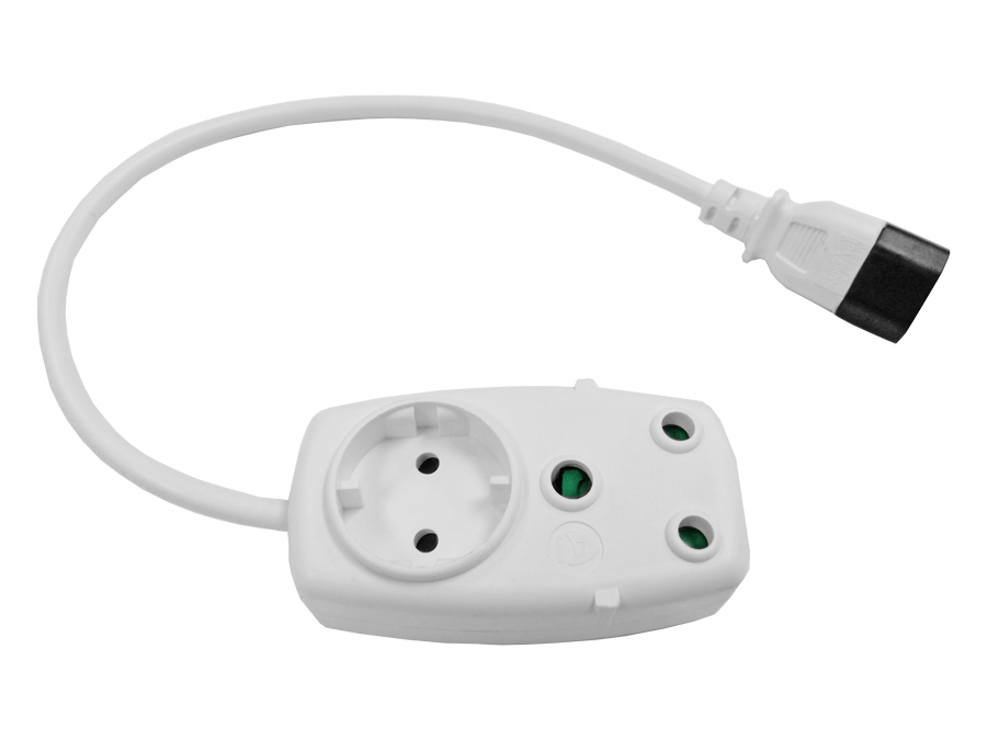 MP-02WIEC Multi Plug 1x16A 1x5A 0.5m IEC Cord White