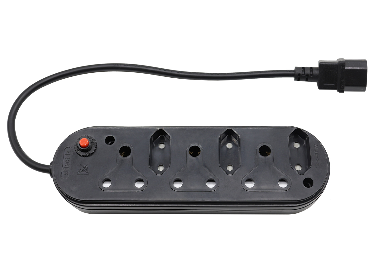 MP-06WIEC-B Multi Plug 3x16A 3x5A 0.5m IEC Cord Black