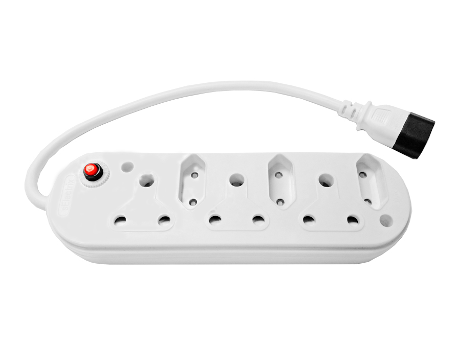 MP-06WIEC Multi Plug 3x16A 3x5A 0.5m IEC Cord White