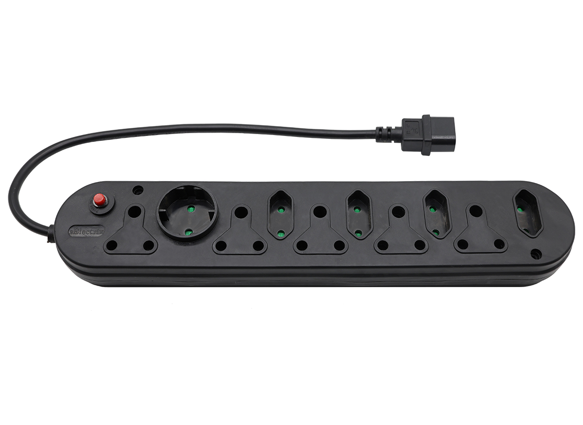 MP-10WIEC-B Multi Plug 5x16A 5x5A 0.5m IEC Cord Black
