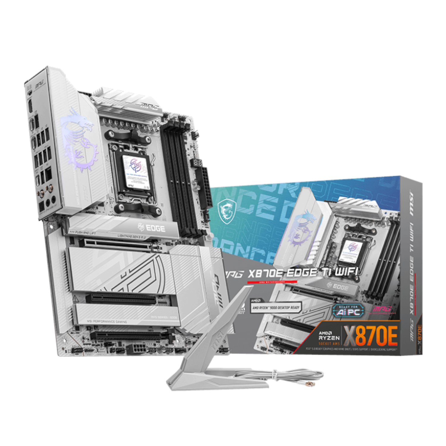 MPGX870EEDGETIWIFI_MSI-X870E-EDGE-TI-WIFI-AM5-ATX-4X-DDR5_wr_01 MSI MPG X870E EDGE TI WIFI AM5 ATX DDR5 Gaming Motherboard