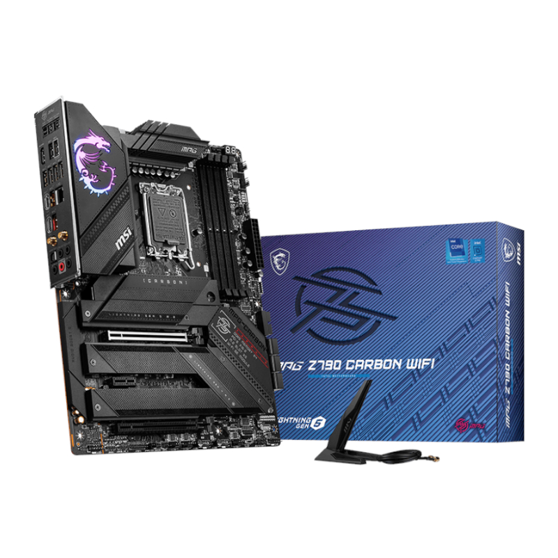 MPGZ790CARBONWIFI_wr_01a MSI MPG Z790 CARBON WIFI DDR5 LGA1700 ATX Gaming Motherboard