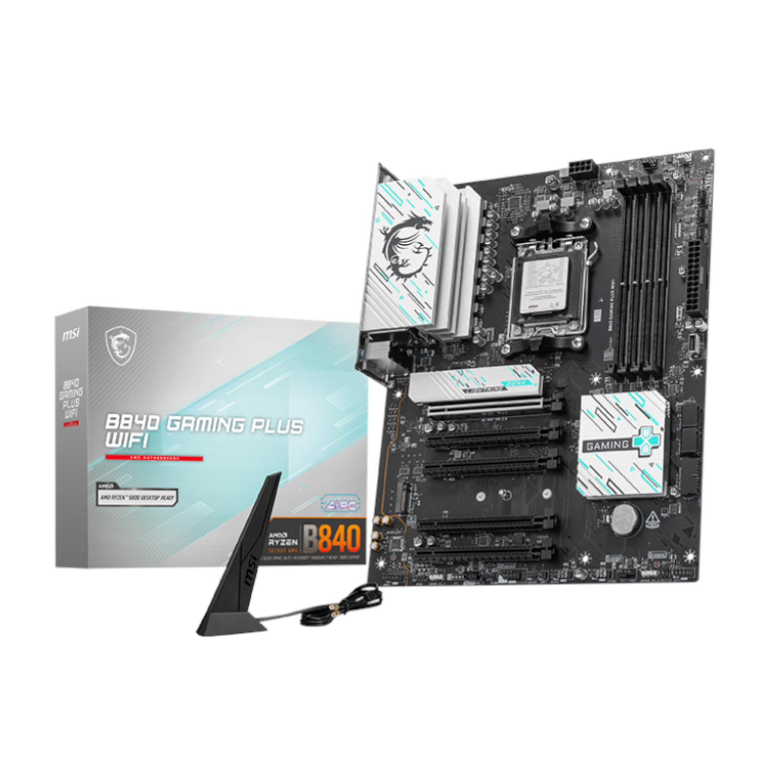 MSI_B840GAMINGPLUSWIFI_wr_01 MSI B840 GAMING PLUS WIFI AM5 ATX Gaming Motherboard