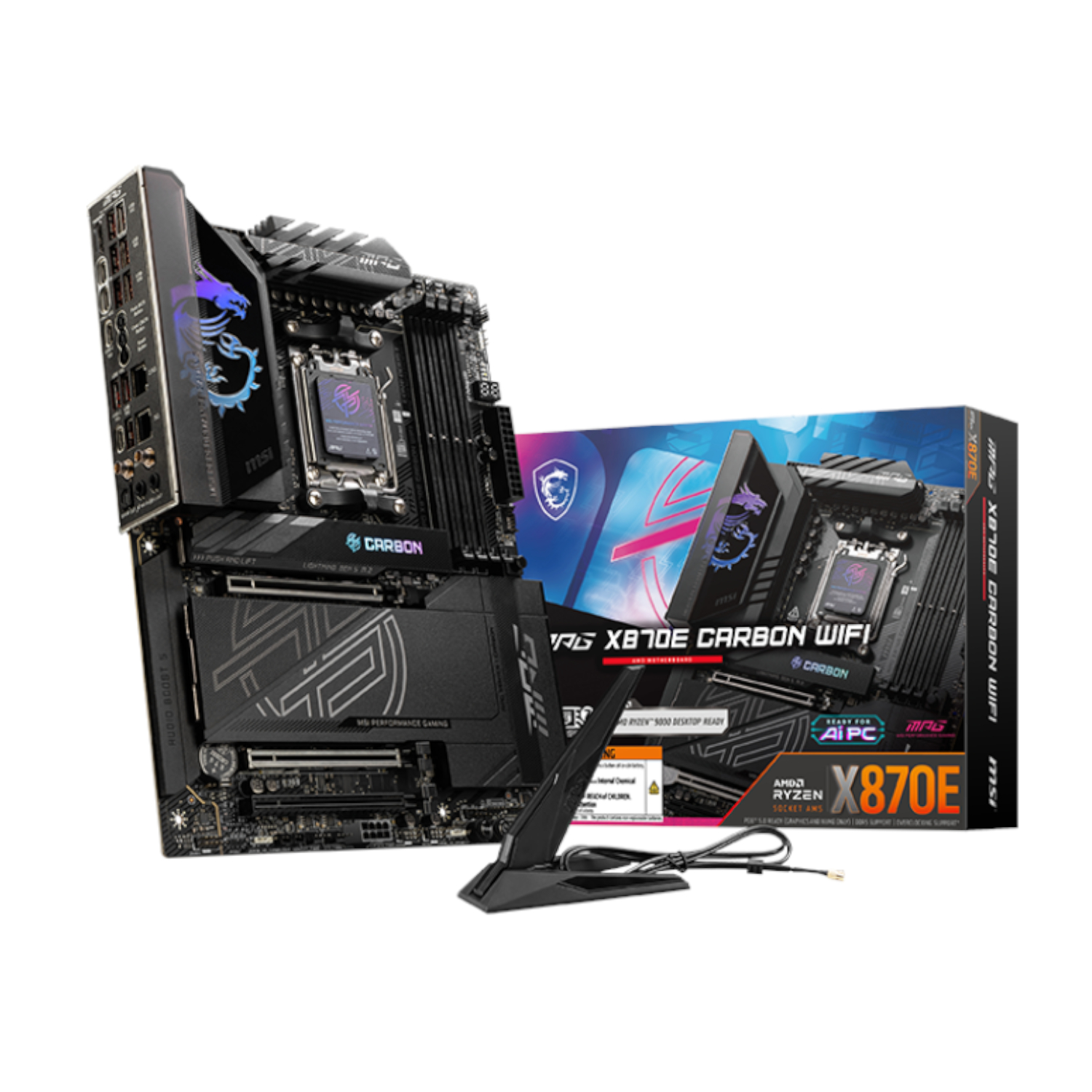 MSI_MPGX870ECARBONWIFI_wr_01a MSI MAG X870E CARBON WIFI ATX Motherboard