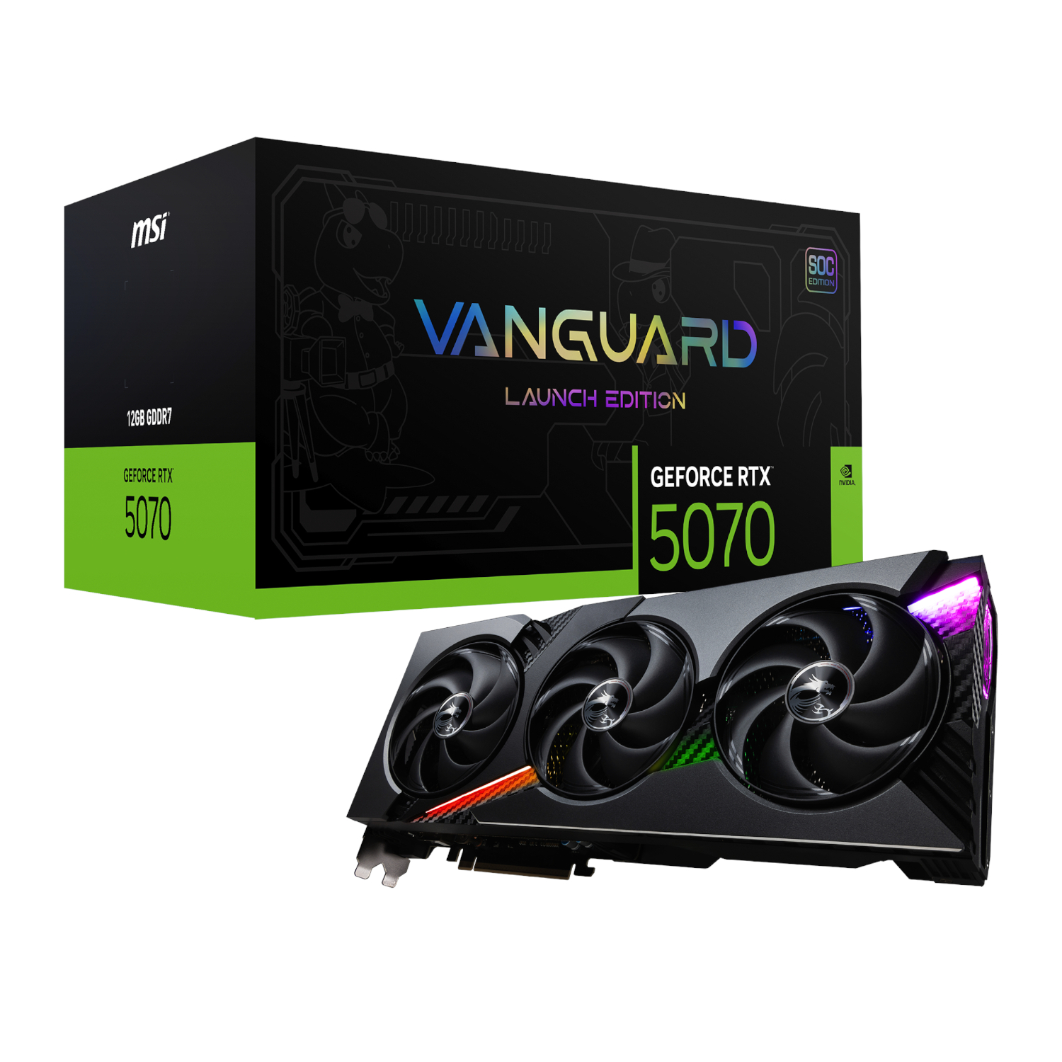 MSI_RTX5070VANGUARDSOCLE12GB_wr_01a MSI GeForce RTX 5070 VANGUARD SOC Launch Edition 12GB Graphics Card