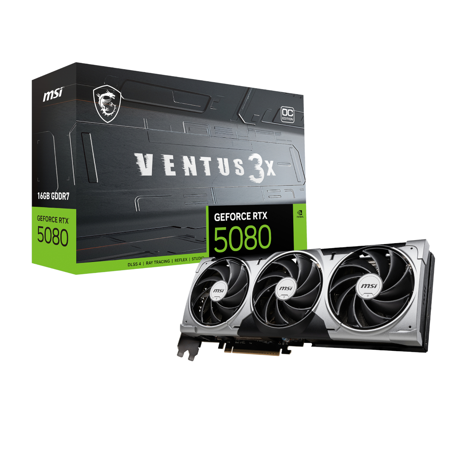 MSI_RTX5080VENTUS3XOC16GB_wr_01 MSI GeForce RTX 5080 VENTUS 3X OC 16G Graphics Card