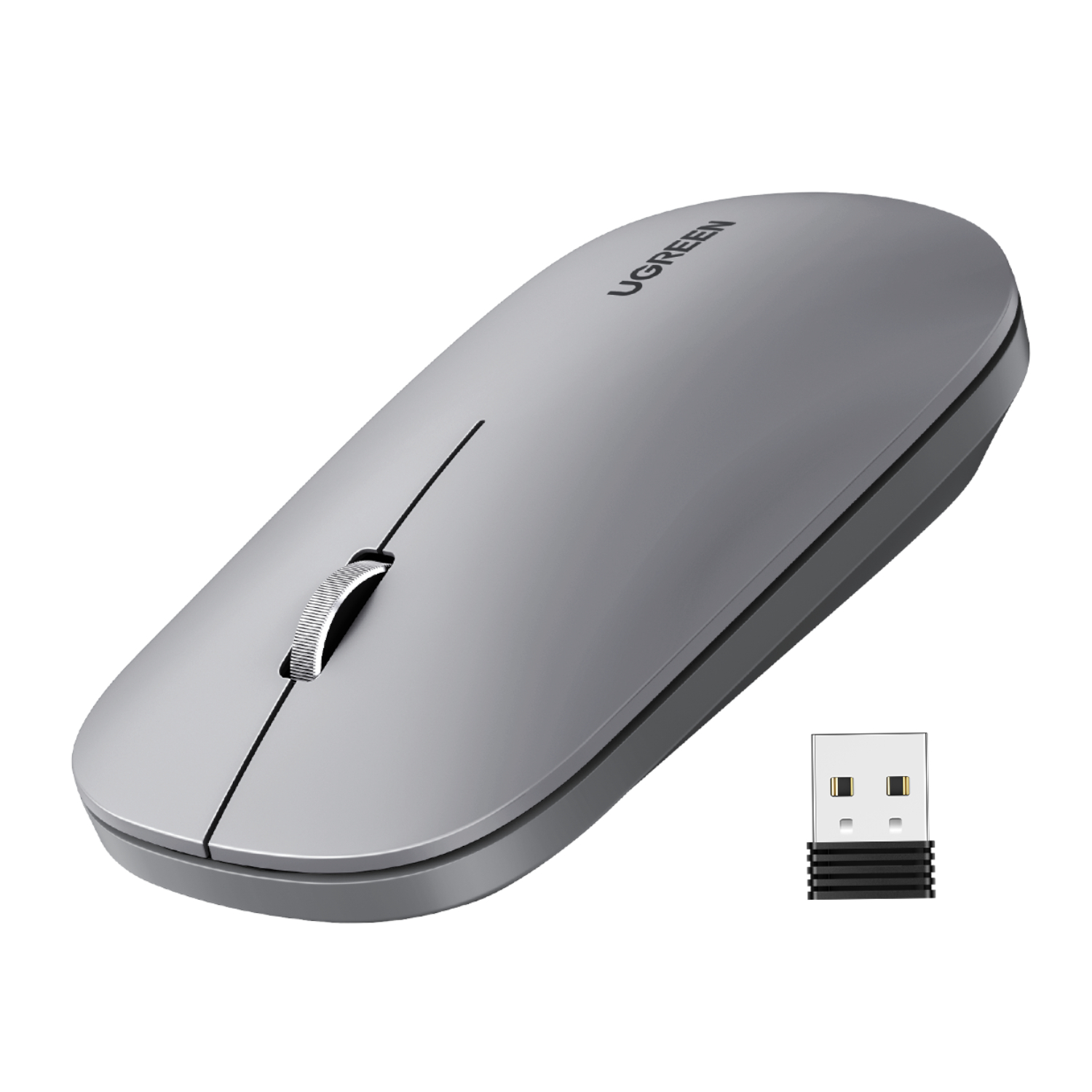 MU001-90373_UGreen-Portable-2.4GHz-Wireless-Mouse-Grey_wr_01a UGREEN Portable 2.4GHz Wireless Mouse - Grey
