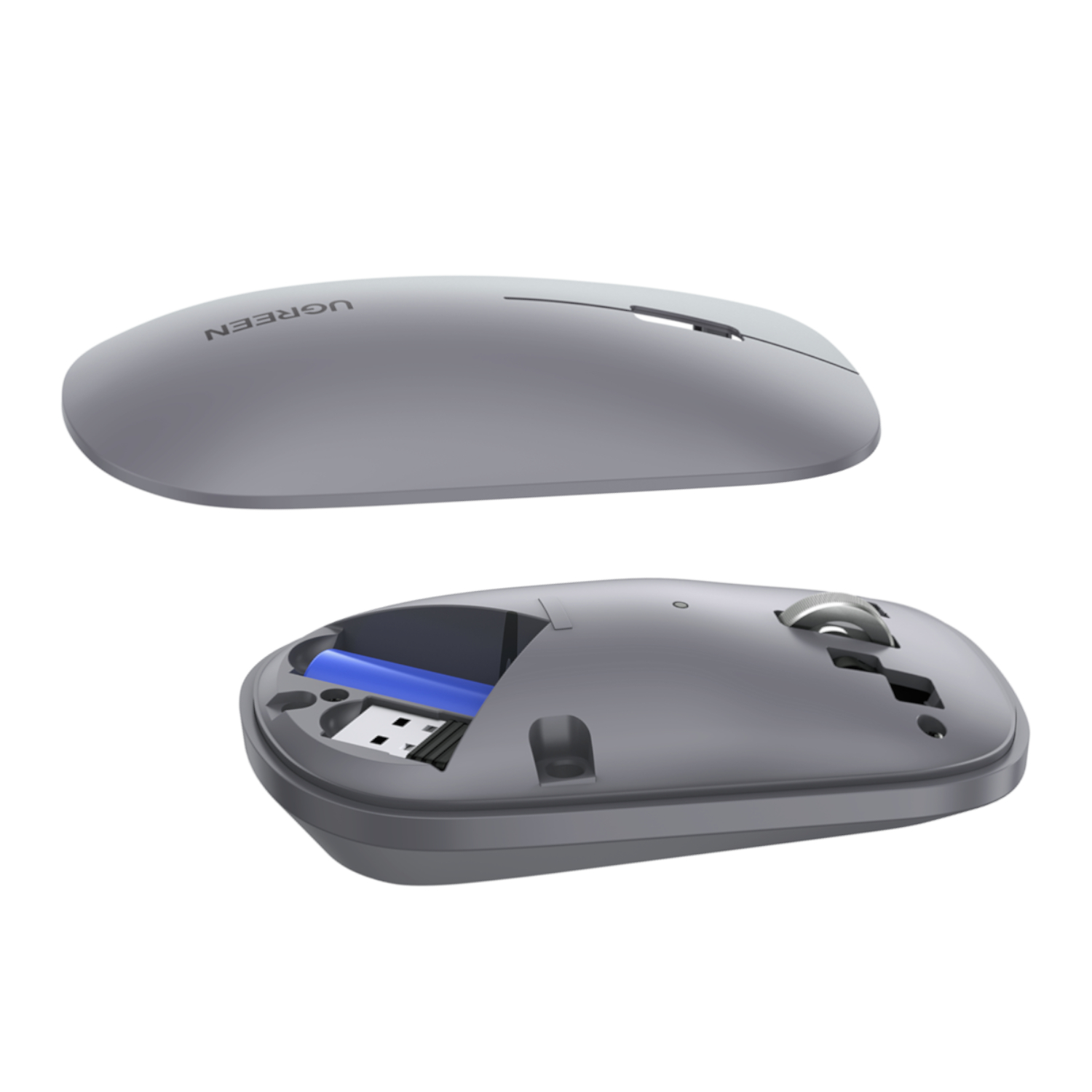 MU001-90373_UGreen-Portable-2.4GHz-Wireless-Mouse-Grey_wr_03a UGREEN Portable 2.4GHz Wireless Mouse - Grey
