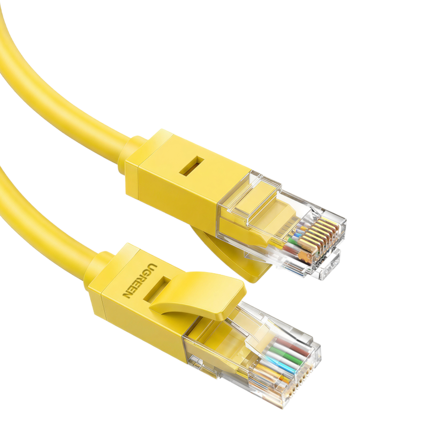 NW102-15860_-UGREEN-Cat6-RJ45-Gigabit-Ethernet-Cable-Ylw_01-1 UGREEN RJ45 CAT6 2m LAN Network Cable – (1Gbps, 250MHz) – Yellow