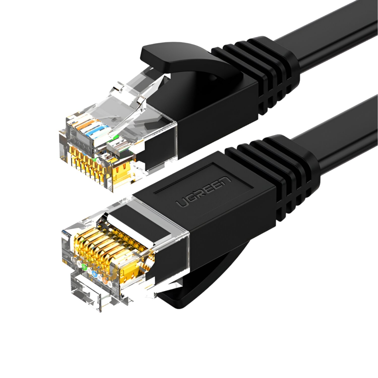NW102-50172-wr-01 UGREEN NW102 Cat6 U/UTP Flat Ethernet Cable 20m - Black