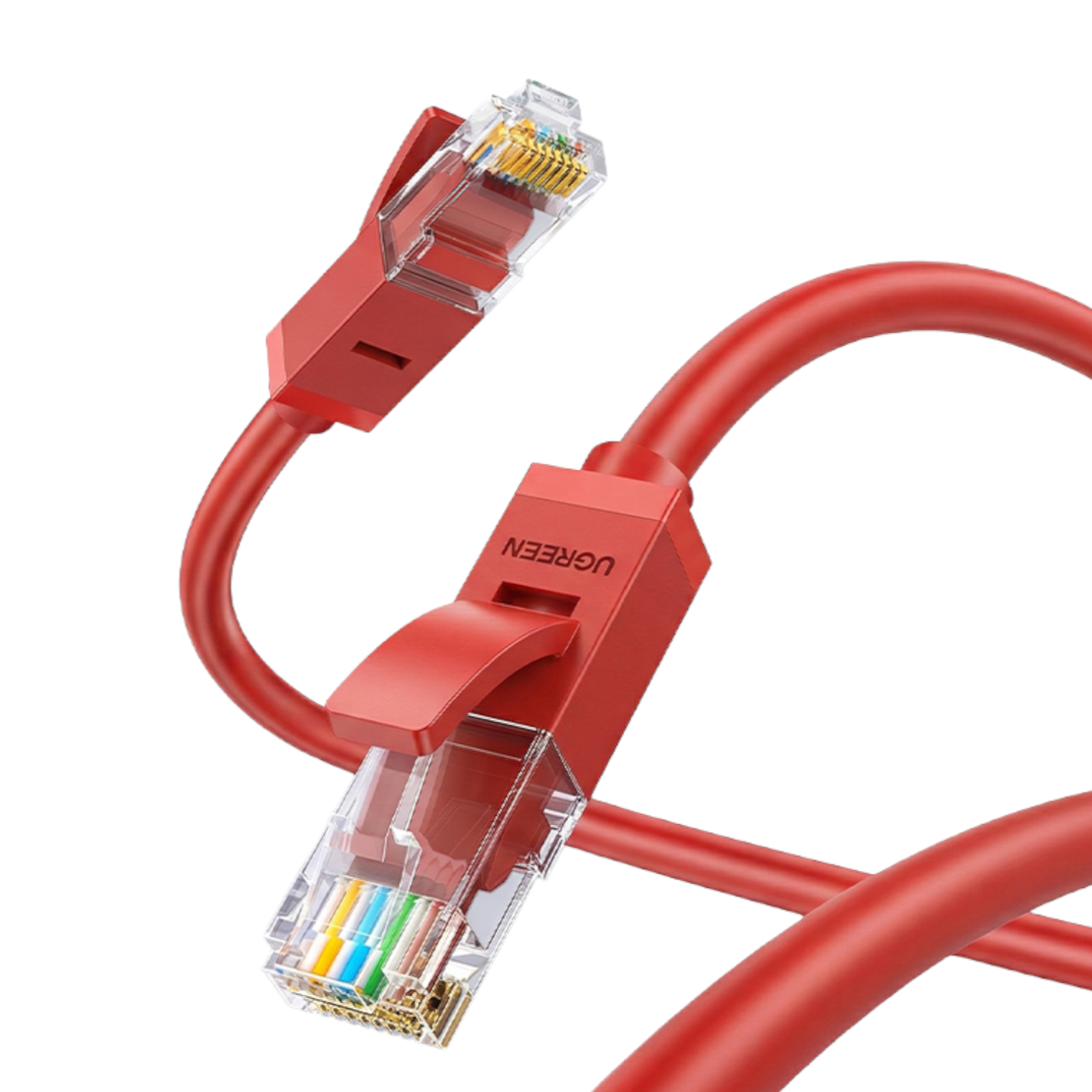 NW102-95507_UGREEN-RJ45-CAT6-Ethernet-0.5m-LAN-Network-Cable-Red-wr04 UGREEN RJ45 CAT6 Ethernet 0.5m LAN Network Cable -Red (1Gbps, 250MHz)