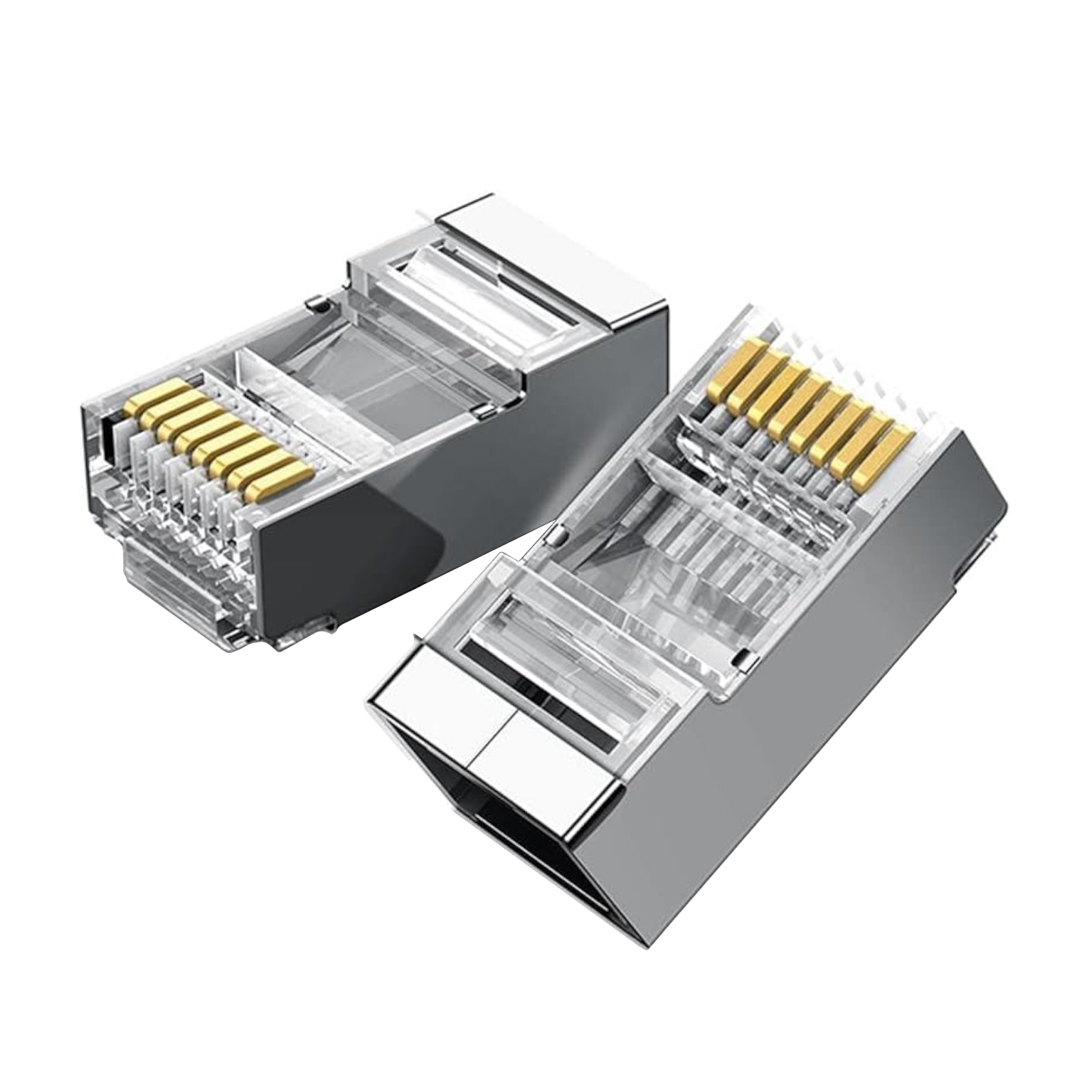 NW111-50248_UGreen-NW111-RJ45-Cat6-Ethernet-Network-Head_wr_02 UGREEN NW111 RJ45 Cat6 Ethernet Network Head 100 Pack - Silver/Transparent