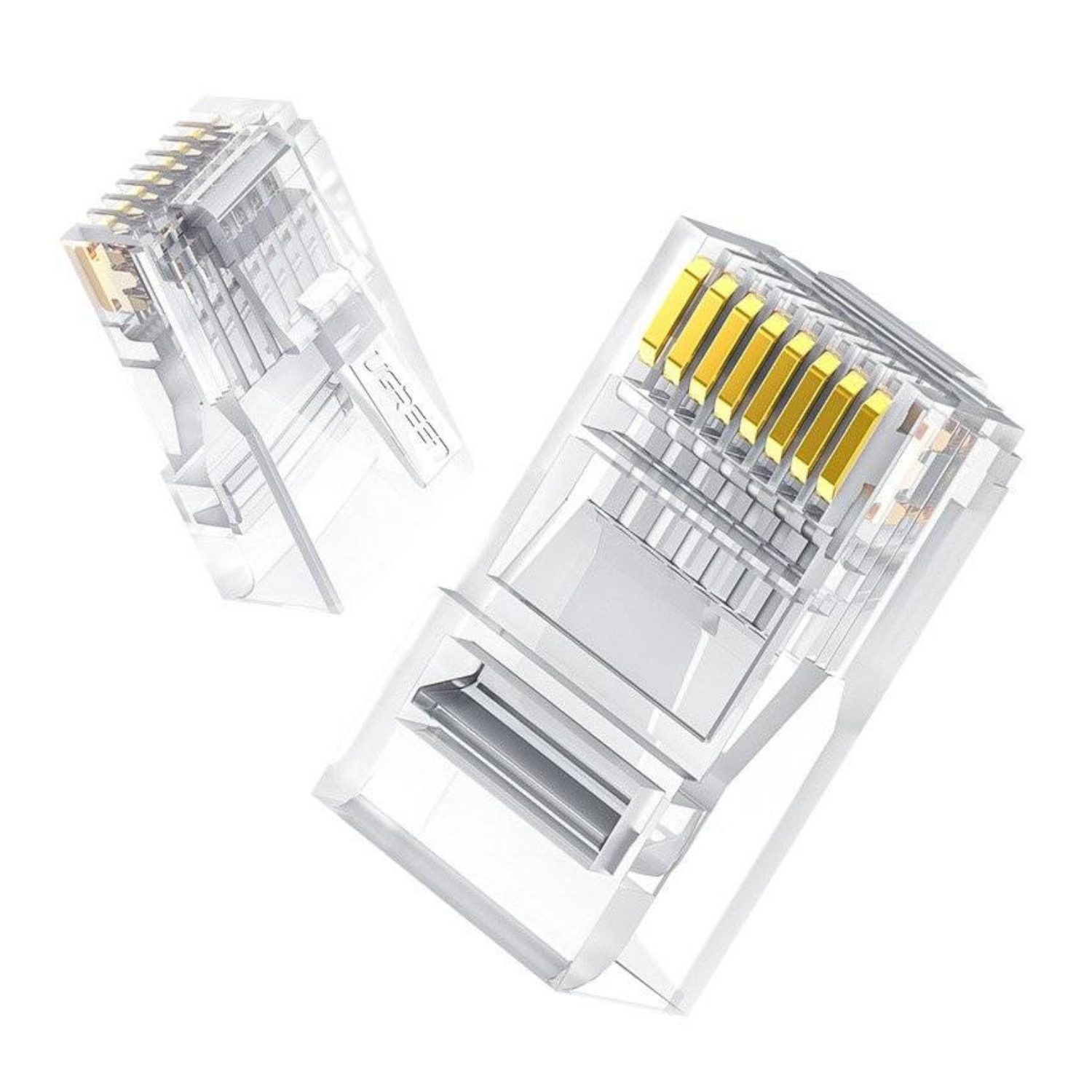 NW120-50961_UGREEN-Cat6-RJ45-Modular-Plugs-Transparent-with-Gold-Contacts-10-Pieces_wr_01 UGREEN Cat6 RJ45 Modular Plugs - Transparent with Gold Contacts (10 Pieces)