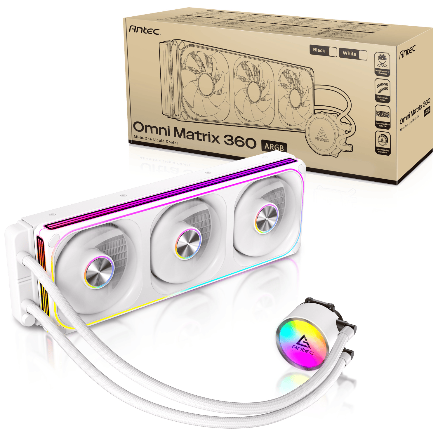 OMNI_360_MATRIX_ARGB_W_Antec_Omni_Matrix_360_ARGB_CPU_Liquid_Co_wr_10 Antec Omni Matrix 360 ARGB CPU Liquid Cooler White