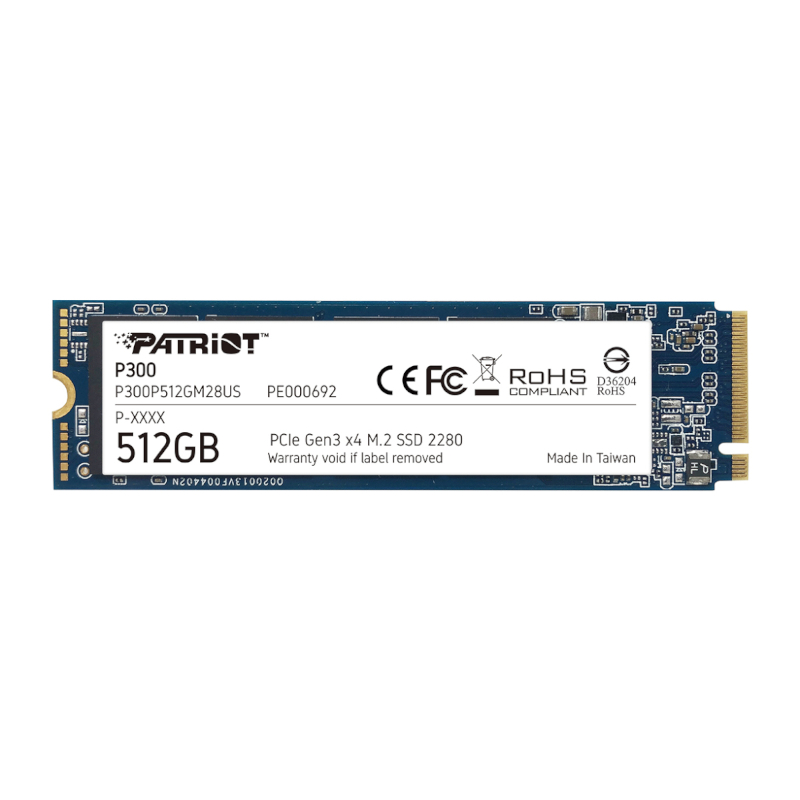 P300P512GM28_wr_01 Patriot P300 512GB M.2 PCIe NVMe SSD