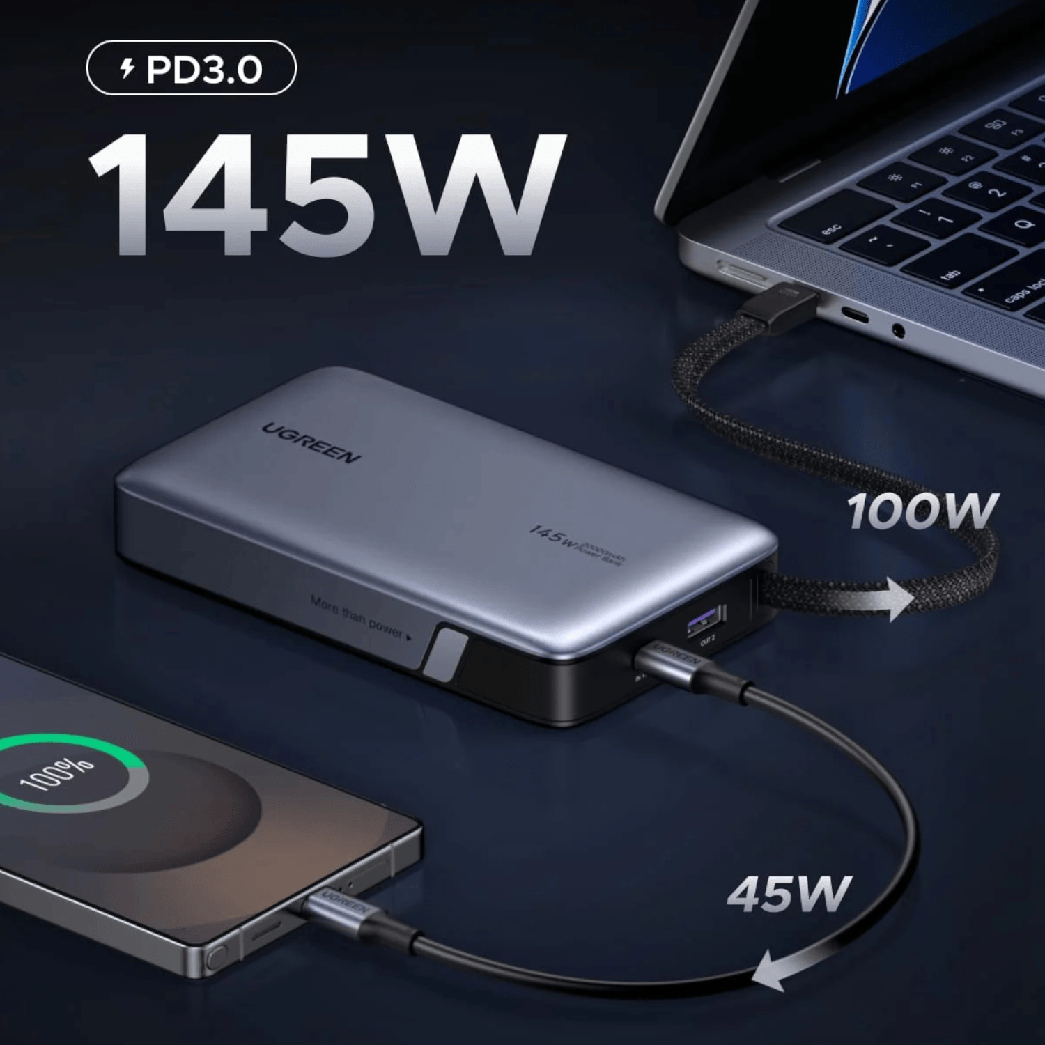 PB551-55992B_UGREEN_Nexode_145W_20000mAh_Power_Bank_w_wr_02 UGREEN Nexode 145W 20000mAh Power Bank with built-in USB Type-C Cable