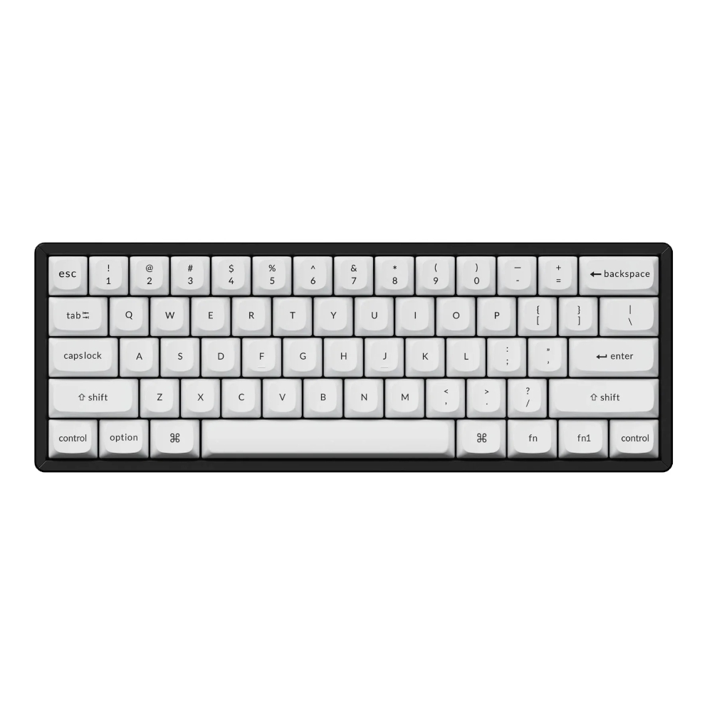 PBT-57_wr_05a Keychron Double Shot PBT OSA Full Keycap Set - Black/White