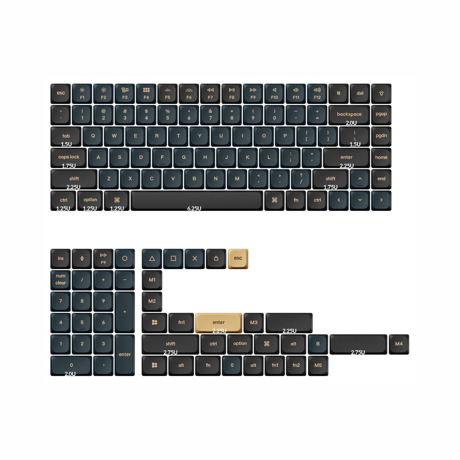 PBT-58-wr-2 Keychron PBT LSA Knight Keycap Set V2 - Low Profile