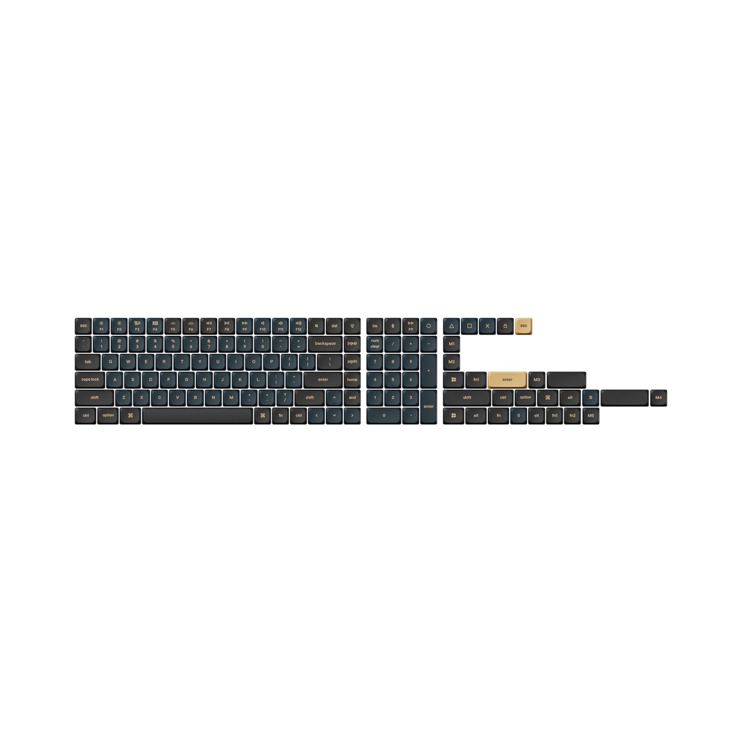 PBT-58-wr-3 Keychron PBT LSA Knight Keycap Set V2 - Low Profile