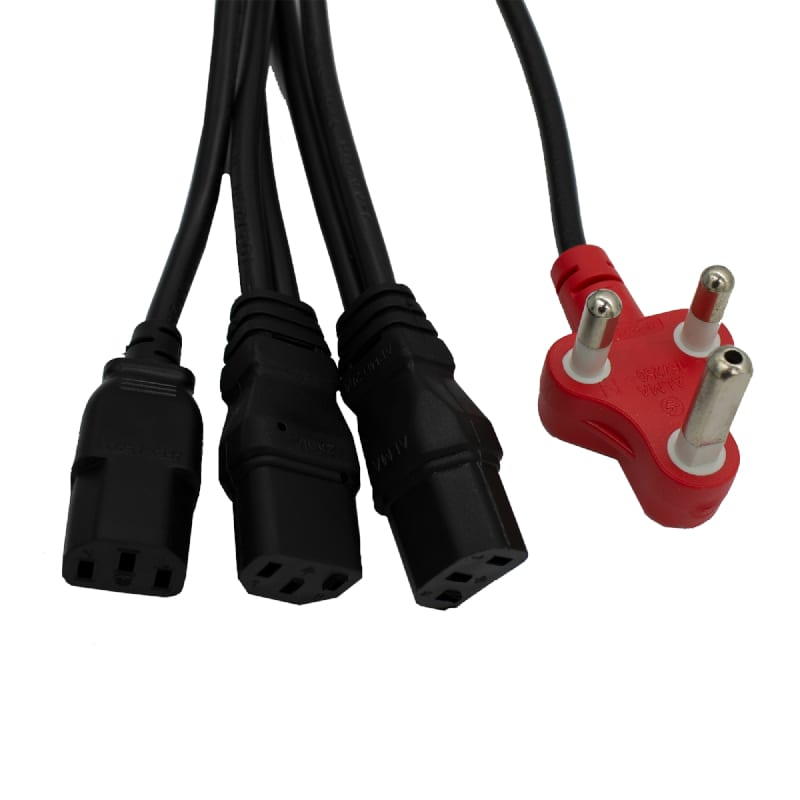 PC-6D3IC13BK3.8_wr_01 PWR Dedicated to 3 Headed Cable 3.8m