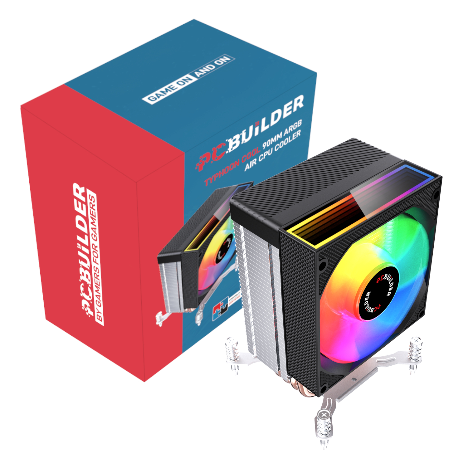 PCB-CA-TYPHOON-90_PCBuilder-TYHPOON-COOL-90mm-Air-CPU-Cooler-Black_wr_01a PCBuilder TYHPOON COOL 90mm Air CPU Cooler - Black