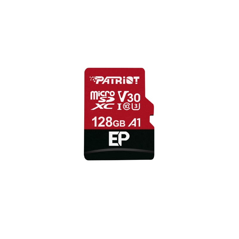 PEF128GEP31MCX_wr_01 Patriot EP V30 A1 128GB Micro SDXC Card + Adapter