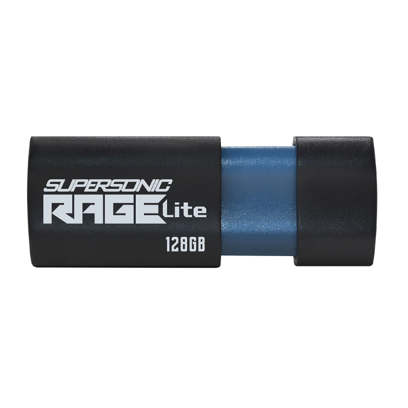 PEF128GRLB32U_wr_01a Patriot Rage Lite 128GB USB3.2 Flash Drive - Black