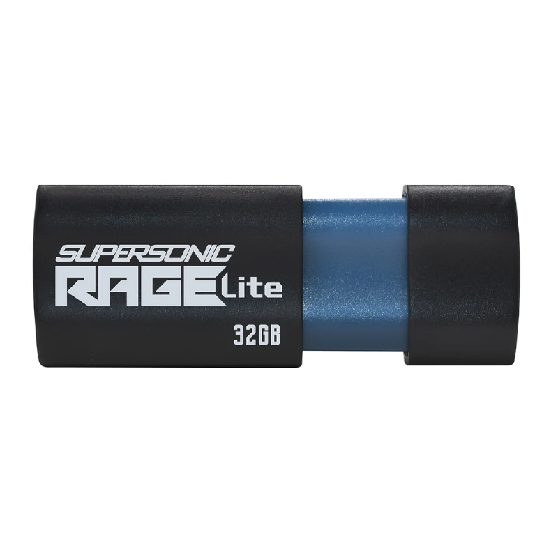 PEF32GRLB32U_wr_01a Patriot Rage Lite 32GB USB3.2 Flash Drive - Black