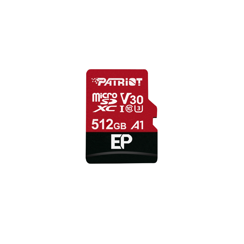 PEF512GEP31MCX_wr_01 Patriot EP V30 A1 512GB Micro SDXC Card + Adapter