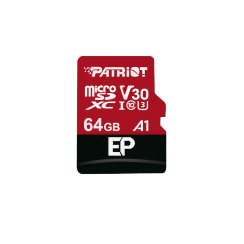 PEF64GEP31MCX_wr_01 Patriot EP V30 A1 64GB Micro SDXC Card + Adapter