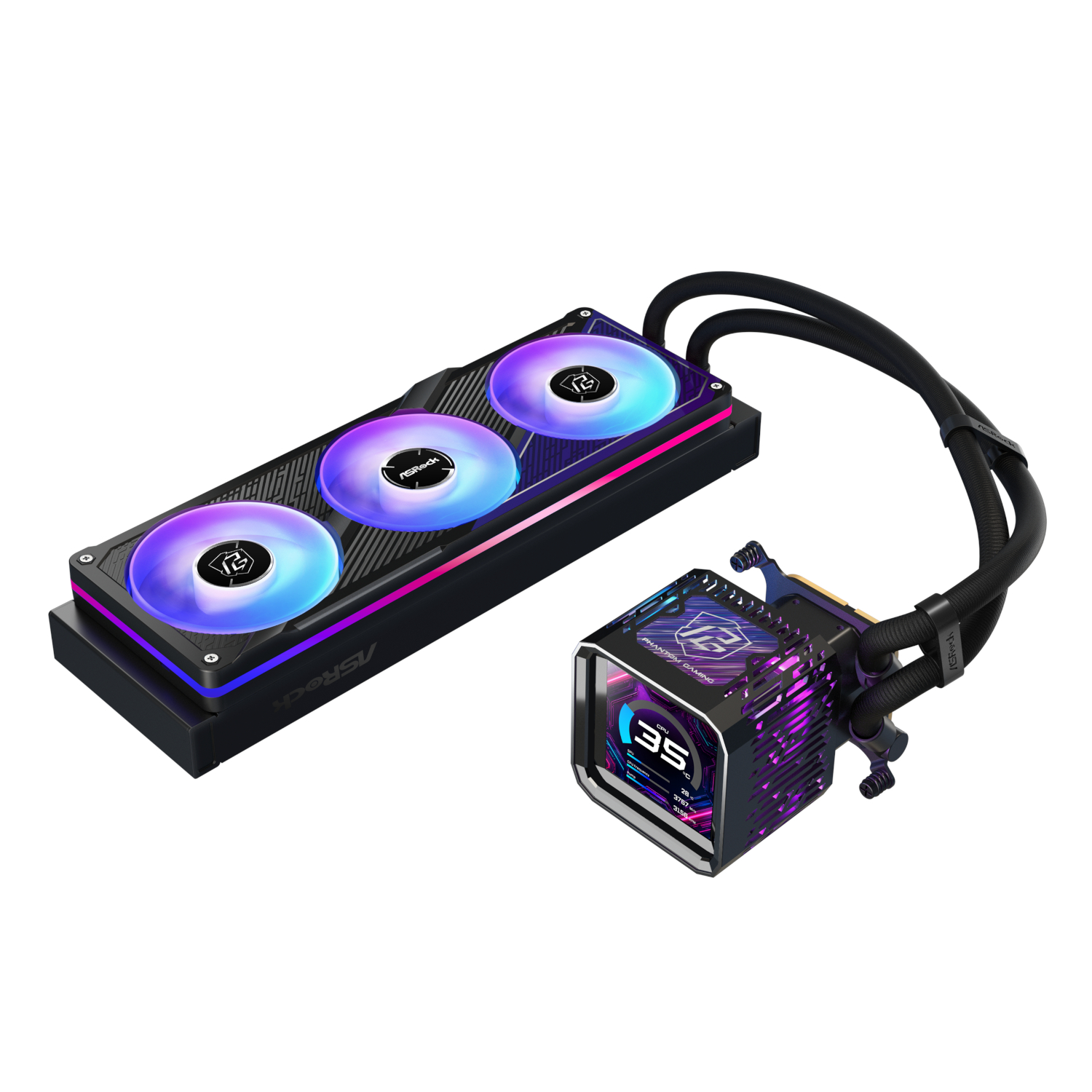 PHANTOM-GAMING-360-LCD_ASRock-Phantom-Gaming-360-LCD-All-in-one-Liquid-CPU-Cooler-Black_wr_03a ASRock Phantom Gaming 360 LCD All-in-one Liquid CPU Cooler - Black